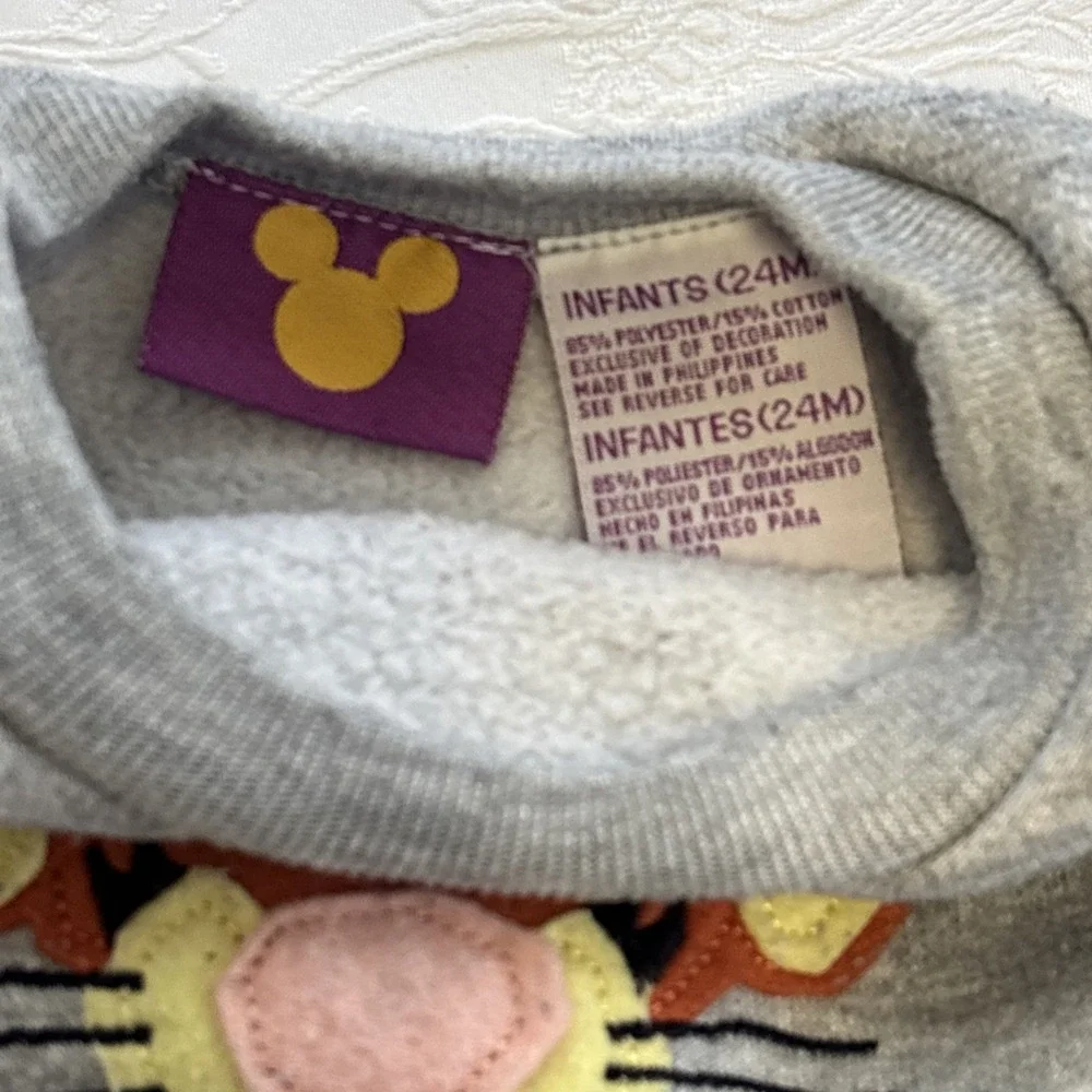 Vintage Disney Tigger Fleece Sweatshirt and Sweatpants Set‎ Gray Navy 24M